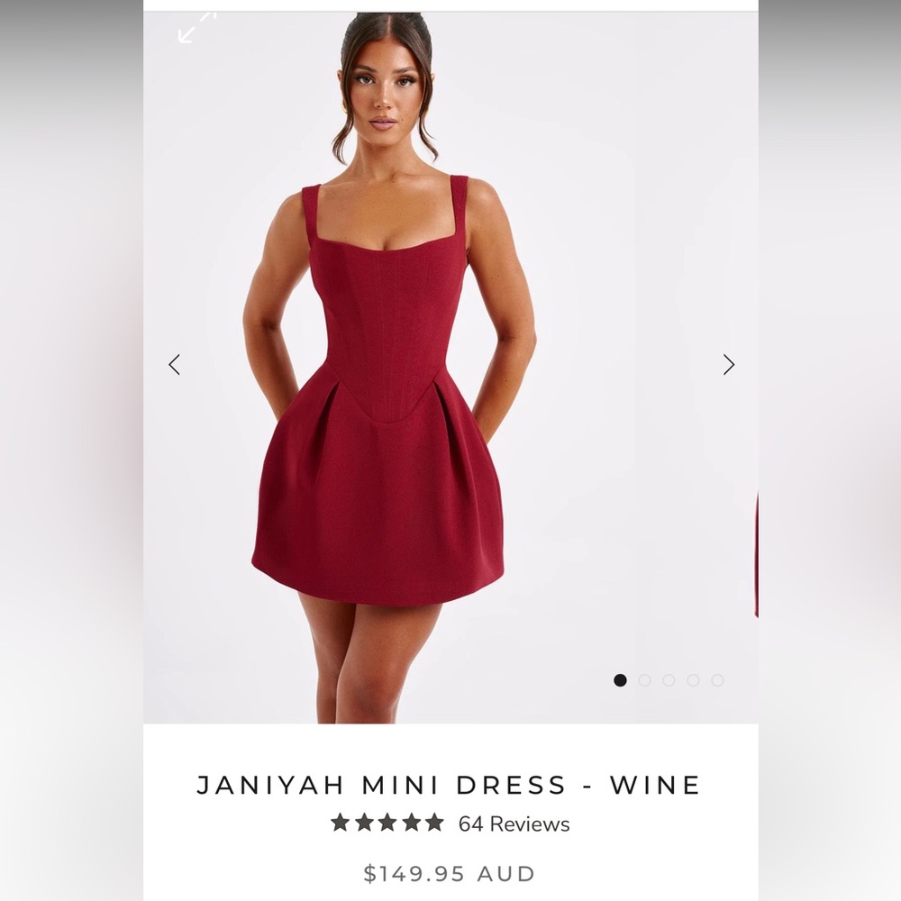 BabyBoo- Janiyah Mini Dress (Wine) Size Medium!